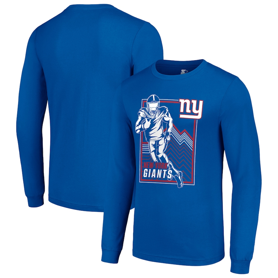 Men New York Giants blue 2024 NFL Long sleeve T Shirts->nfl t-shirts->Sports Accessory